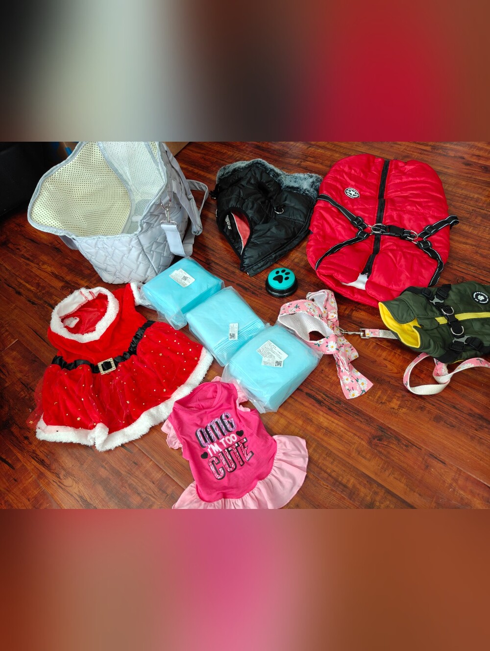 All New Dog Bundle, Clothes, Bag And Harness